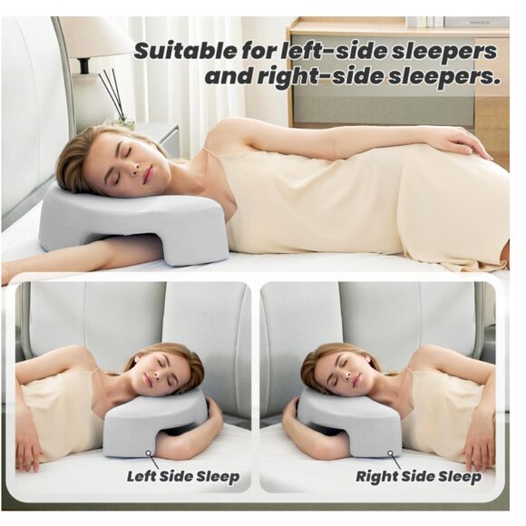 Side Sleeper Pillow with Arm Hole Memory Foam for Neck & Shoulder Pain Relief - Picture 3 of 8